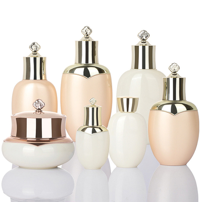 Luxury Gold Unique 50ml Face Cream Jar 100ml 120ml 150ml Toner Lotion Bottle Skincare Suit Packaging