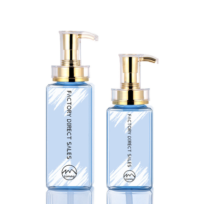 Hot Stamping Cosmetic Lotion Bottle With Pump 61mm Width ODM Available