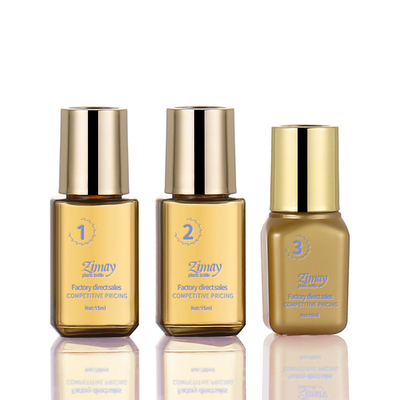15ml Travel Empty Bottle Set Gold Color OEM Available For Skin Care