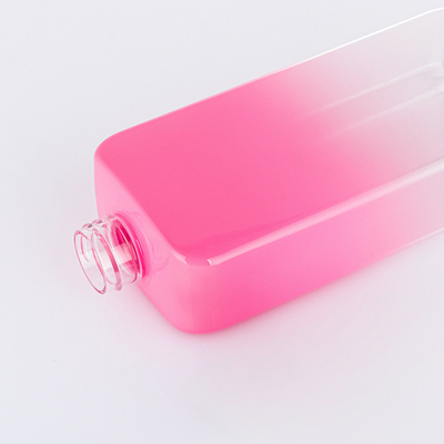 500ml Empty Clear Cosmetic Lotion Bottle With Airless Pump Gradient Pink Black