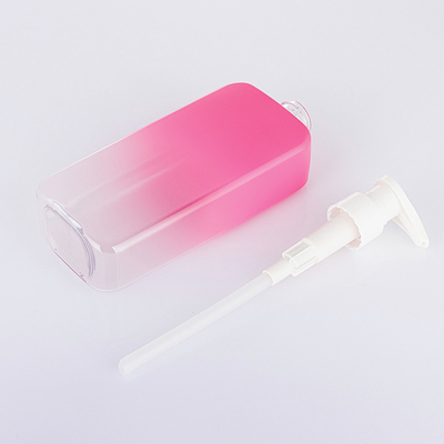 500ml Empty Clear Cosmetic Lotion Bottle With Airless Pump Gradient Pink Black