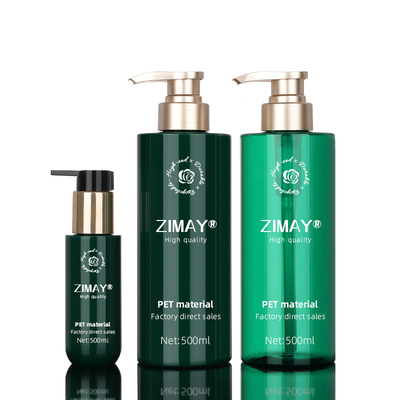 Gold Pump Unique 500 Ml Recyclable Biodegradable Square Pump Shampoo Plastic Bottle