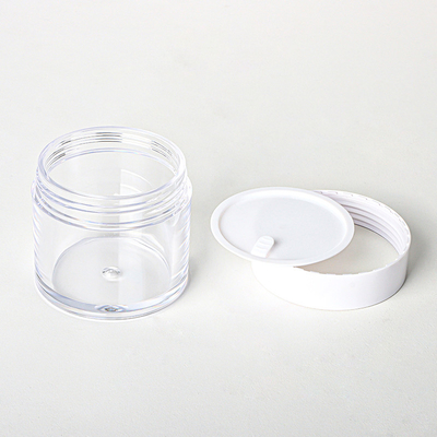 Clear Double Wall Custom 15g 20g 30g 80g Mini Empty Round Shape Bottom Cream Jar
