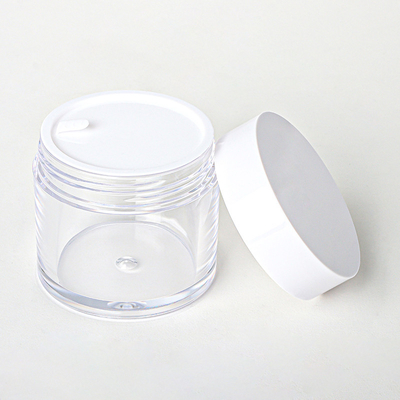 Clear Double Wall Custom 15g 20g 30g 80g Mini Empty Round Shape Bottom Cream Jar