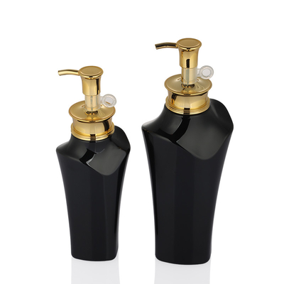 Hot selling Irregular body gold press pump head lotion shampoo plastic bottle