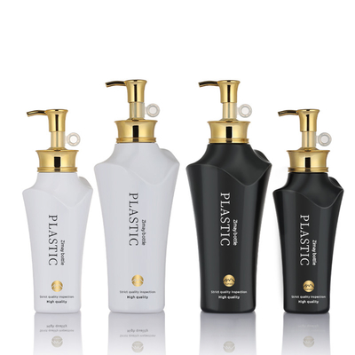 Hot selling Irregular body gold press pump head lotion shampoo plastic bottle