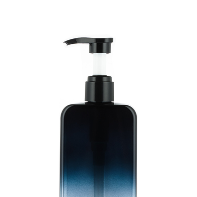 High Quality Square Gradient Black Pastel Pink Cosmetic Skincare  Custom Color Shampoo Bottle
