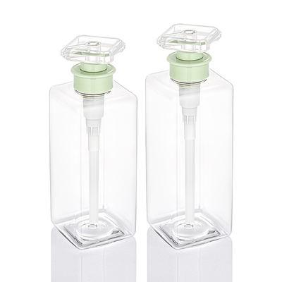 Rectangle Pump Empty Round Custom Shower Oil Flat 300ml 400ml 800ml Shampoo Bottle