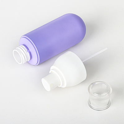 Violet 4 Oz PET Matte Plastic Serum Lotion Fine Mist Spray Bottle 2 Oz Face Cream Cosmetic Jar Set
