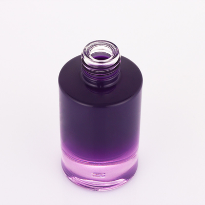 New design small ombre purple white pump 30ml  empty serum container dropper bottle