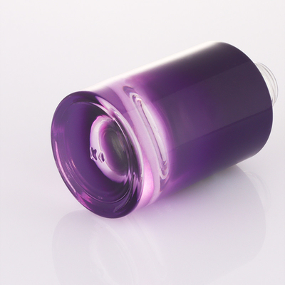 New design small ombre purple white pump 30ml  empty serum container dropper bottle