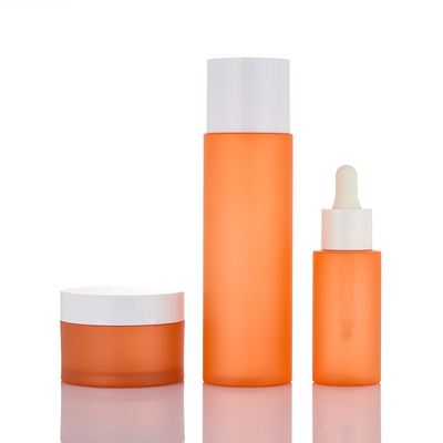 Custom empty reuse plastic spray bottle of cream jar cosmetic sets bottle