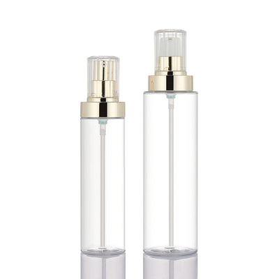 Custom gold pump transparent 250ml 135ml shower gel body butter body lotion bottle