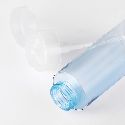 Pink Makeup Remover Cosmetic Packaging Empty Bottle Blue Nail Polish Remover Press Pump Round Dispenser Flip Cap