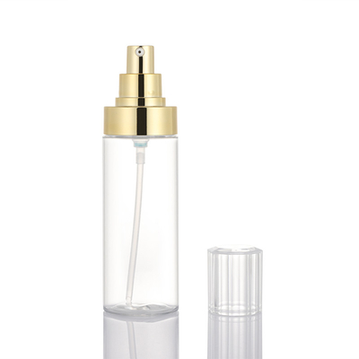 Factory price high quality transparent gold pump lotion body cleanser empty bottle