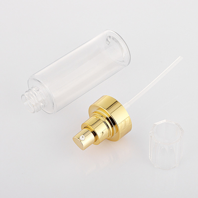 Factory price high quality transparent gold pump lotion body cleanser empty bottle
