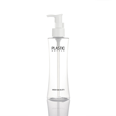 Transparent custom empty cosmetics plastics face cream body lotion 200ml pump bottle