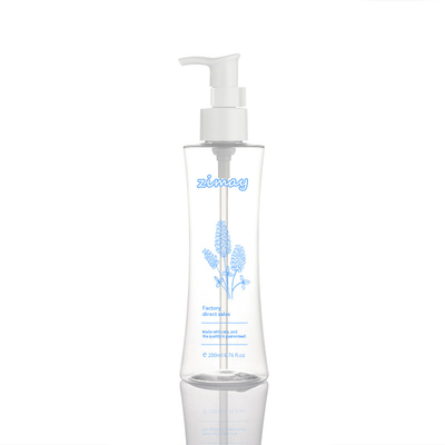 Transparent custom empty cosmetics plastics face cream body lotion 200ml pump bottle