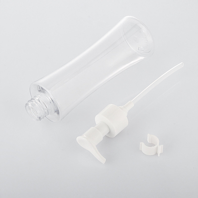 Transparent custom empty cosmetics plastics face cream body lotion 200ml pump bottle