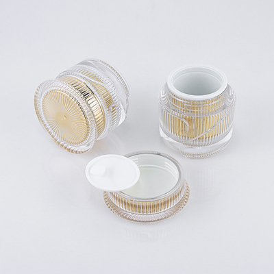 50g Cosmetic Packaging Sets Gold Empty Acrylic Pump Bottle Cosmetic Jar Suit
