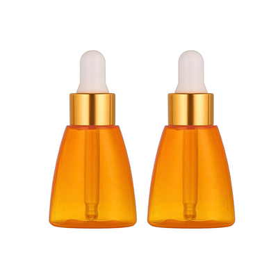 Orange Essential Oil Plastic Serum Dropper Bottle 10ml Screen Printing