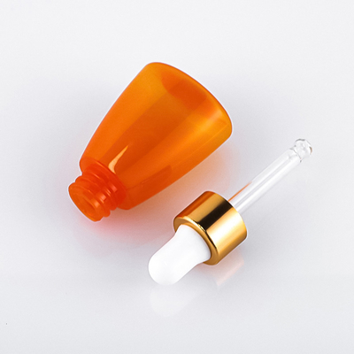 Orange Essential Oil Plastic Serum Dropper Bottle 10ml Screen Printing