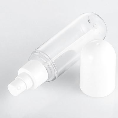 PETG Clear Empty Round Plastic Hair Spray Bottle For Skin Care Lotion