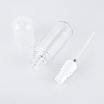 PETG Clear Empty Round Plastic Hair Spray Bottle For Skin Care Lotion