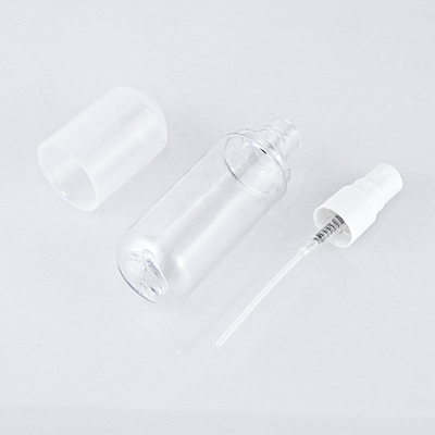 PETG Clear Empty Round Plastic Hair Spray Bottle For Skin Care Lotion