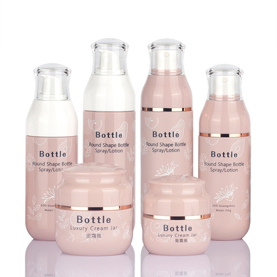 100g Pink Cosmetic Toner Bottle Lotion Plastic Serum Container