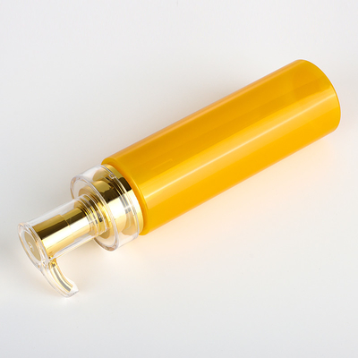 Custom Plastic Pet Body Lotion Bottle Shampoo Shower Gel container With Gold Pump 350ml