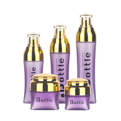 Fashion Purple PET Cosmetic Packaging Bottles 100g Spray Cream Jars