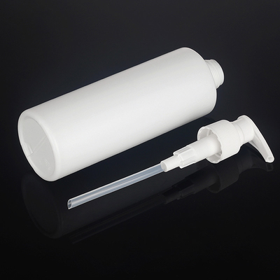 143mm 300ml White PE Round Cosmetic Lotion Bottle For Shower Gel Packaging