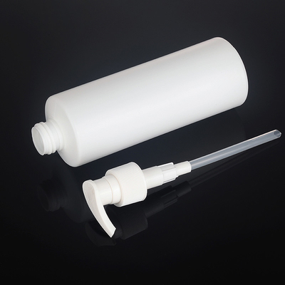 143mm 300ml White PE Round Cosmetic Lotion Bottle For Shower Gel Packaging