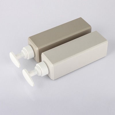 Square PET Cosmetic Lotion Bottle With Press Pump Cap Hot Stamping