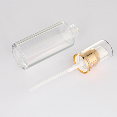 50ml Empty Frosted Glass Lotion Spray Bottle With Pump Cosmetic Packaging