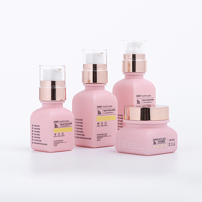 Custom made plastic bottles set for cosmetic skincare Jar Packaging suit