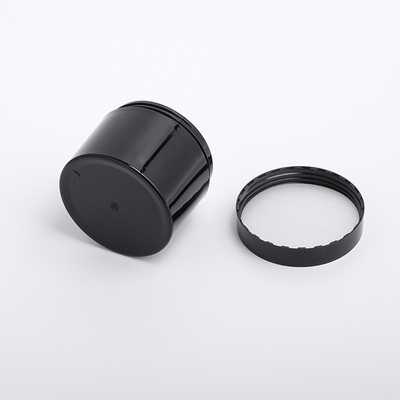 Factory wholesale empty Glossy matte black dark pet cosmetic eye face cream jar