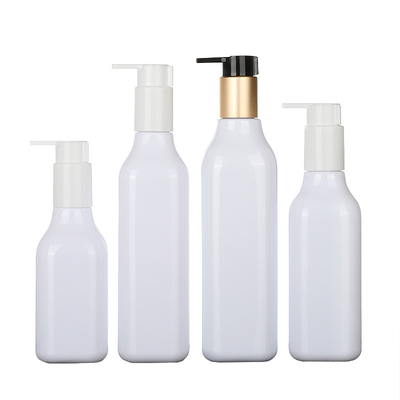 New PET Round lotion pump Shampoo bottle Shower Gel with gold pump bottle