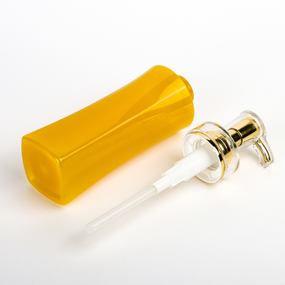 Plastic Amber Soap Foam Pump Yellow Shampoo Bottle With Three Different Pump