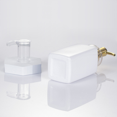 Frosted Airless Lotion Pump Bottles , Gold Lid Cosmetic Pump Dispenser