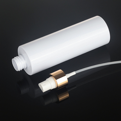 White plastic cosmetic hair mist alchohol packaging container continuous room hotel 500ml gold top 250ml spray bottle