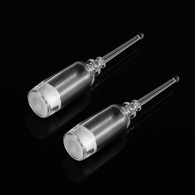 Transparent  2 Ml Serum Vials , Airless  Cosmetic Serum Bottles Screen Printing