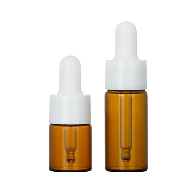 Engraving Cosmetic Dropper Bottle 1oz Capacity Amber Clear Round