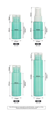 Mist Spray Portable Travel Bottles Set PET Material 50ml Capacity