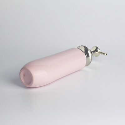 Luxury 300ml 500ml 700ml PET White Pink Unit Popular Customize Logo Gold Pump Plastic Shampoo Bottle