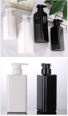 Wholesale 100ml 200ml 300ml Triangle Shape Recycle Plastic Pet Lotion Container Black Airless Pump 500ml Shampoo Bottles