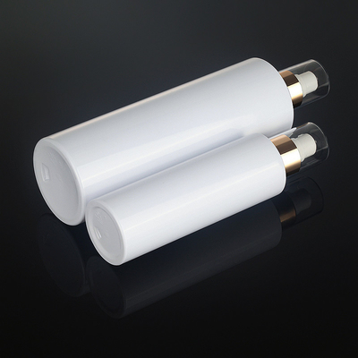 Wholesale 120ml 200ml 250ml 500ml Round Cosmetic Body Mist Atomizer Plastic Spray Lotion Gold Top Bottle For Cleaning