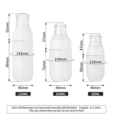 White 2 Oz Clear Plastic Spray Bottles PET Material Round Shape for Perfume