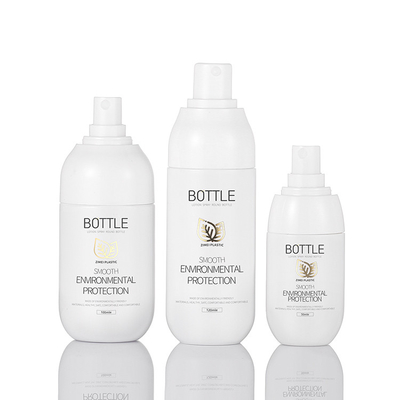 White 2 Oz Clear Plastic Spray Bottles PET Material Round Shape for Perfume